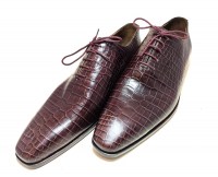 dark-brown wholecut croco print handmade oxfords (2) (Copy)